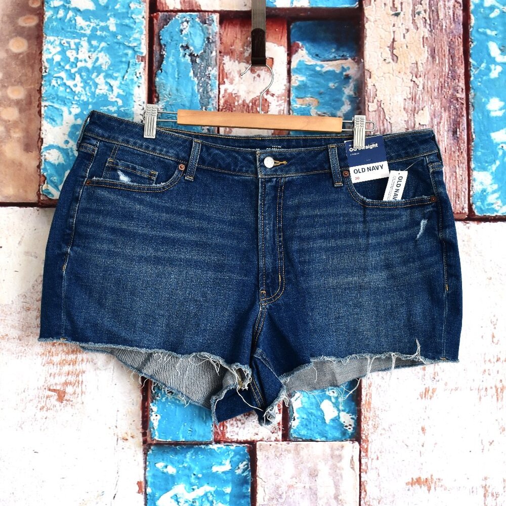 Women's Old Navy High-Waisted OG Jean Shorts 3" inseam SIZE 20 Carolina NEW